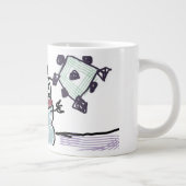 雪だるま喜び ジャンボコーヒーマグカップ (右)