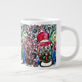 雪だるま喜び ジャンボコーヒーマグカップ (右)