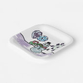 雪だるま喜び ペーパープレート (傾斜あり)