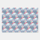 雪だるま型 ラッピングペーパーシート (正面3)