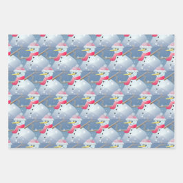 雪だるま型 ラッピングペーパーシート