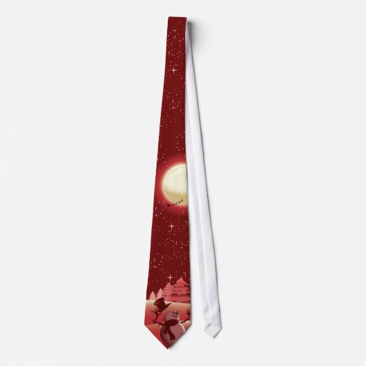 雪だるま場面 ネクタイ (正面)