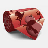 雪だるま場面 ネクタイ (ロール)