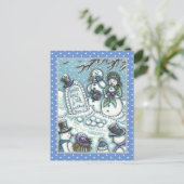 雪だるま墓地，彼の前に溶け，喪主，会葬者 ポストカード (スタンド正面)