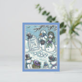 雪だるま墓地，彼の前に溶け，喪主，会葬者 ポストカード (スタンド正面)