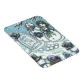 雪だるま墓地，彼の前に溶け，喪主，会葬者 マグネット (右側)