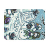 雪だるま墓地，彼の前に溶け，喪主，会葬者 マグネット (横)