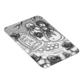 雪だるま墓地，彼の前に溶け，喪主，会葬者 マグネット (右側)