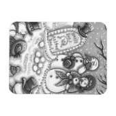 雪だるま墓地，彼の前に溶け，喪主，会葬者 マグネット (横)