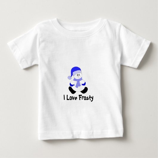 雪だるま大好き ベビーTシャツ (正面)