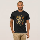 雪だるま宇宙飛行士 - 宇宙クリスマス冒険 Tシャツ (正面フル)