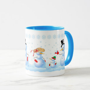 雪だるま家族 マグカップ