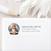 雪だるま差出人住所ラベル ラベル (インサイチュ)