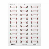 雪だるま差出人住所ラベル ラベル (フルシート)