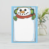雪だるま年賀状 サンキューカード (スタンド正面)