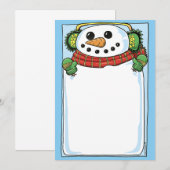 雪だるま年賀状 サンキューカード (正面/裏面)