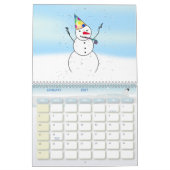 雪だるま年間 カレンダー (1月 2027)