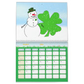 雪だるま年間 カレンダー (3月 2026)