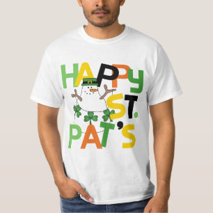 雪だるま幸せなSt. Pat日のTシャツおよびギフト Tシャツ