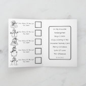 雪だるま幼稚園キッズアクティビティで着色 シーズンカード (内部)