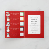 雪だるま幼稚園クリスマスアクティビティレッド シーズンカード (内部)