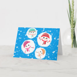 雪だるま式と雪だるま青 カード