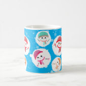 雪だるま式と雪だるま青 コーヒーマグカップ (中央)
