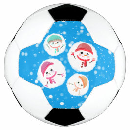 雪だるま式と雪だるま青 サッカーボール