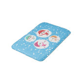 雪だるま式と雪だるま青 バスマット (アングル)