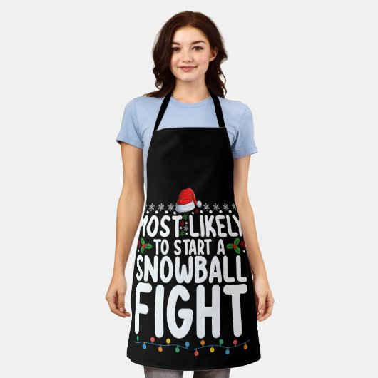 雪だるま式のクリスマス戦いを始める可能性が高い エプロン (着用した状態)