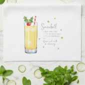 雪だるま式クリスマスカクテルレシピキッチンタオル キッチンタオル (折り畳み)