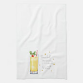 雪だるま式クリスマスカクテルレシピキッチンタオル キッチンタオル (縦)