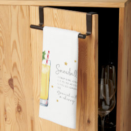 雪だるま式クリスマスカクテルレシピキッチンタオル キッチンタオル