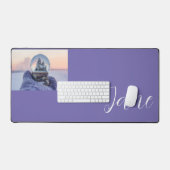 雪だるま式クリスマスツリー冬の降雪 デスクマット (キーボード&マウス)