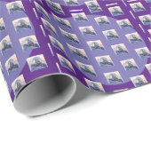 雪だるま式クリスマスツリー冬の降雪 ラッピングペーパー (ロールコーナー)