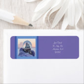 雪だるま式クリスマスツリー冬の降雪 ラベル (インサイチュ)