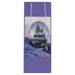 雪だるま式クリスマスツリー冬の降雪 ワインギフトバッグ