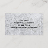 雪だるま式クリスマスツリー冬の降雪 名刺 (裏面)