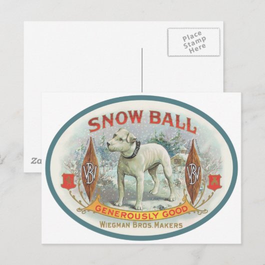 雪だるま式 ポストカード (正面/裏面)
