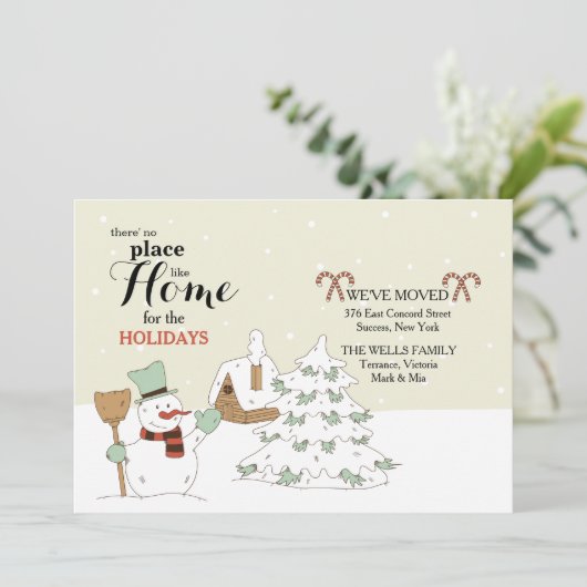 雪だるま引っ越しのお知らせ シーズンカード (スタンド正面)