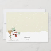 雪だるま引っ越しのお知らせ シーズンカード (裏面)