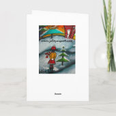 雪だるま戦いクリスマスカード シーズンカード (裏面)