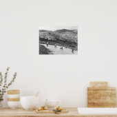 雪だるま戦い – 米国地質調査分野パーティー ポスター (キッチン)