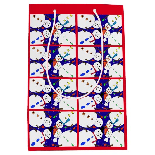 雪だるま抱き枕 ミディアムペーパーバッグ (正面)