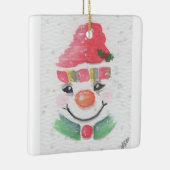 雪だるま抽象芸術 セラミックオーナメント (右)