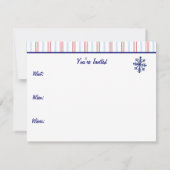 雪だるま招待状 招待状 (裏面)