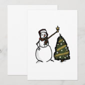 雪だるま招待状 招待状 (正面/裏面)