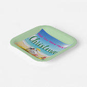 雪だるま日光浴 ペーパープレート (傾斜あり)