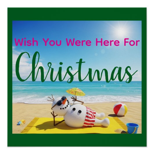 雪だるま日光浴 ポスター (正面)