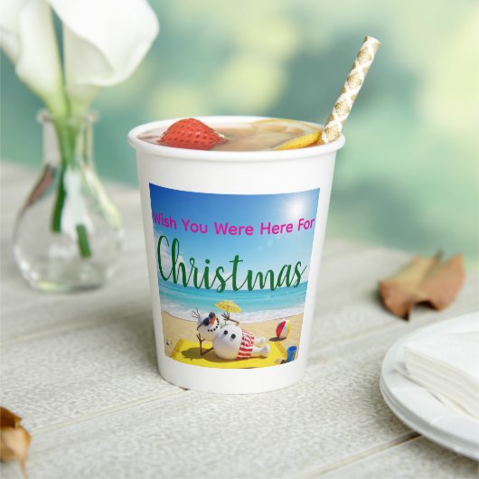 雪だるま日光浴 紙コップ (インサイチュ)